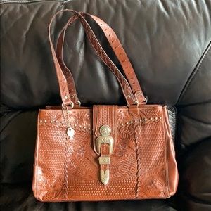 Western handbag with silver accents